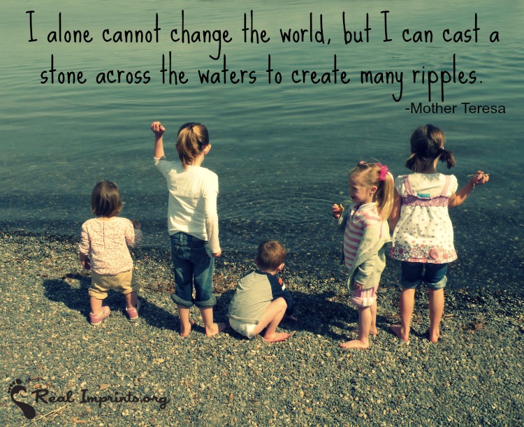 I alone cannot change the world, but I can cast a stone across the water to create many ripples