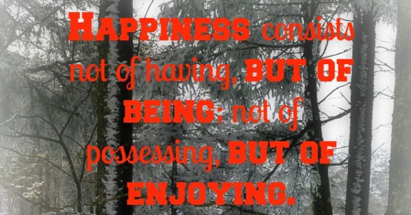 Happiness Consists Not of Having