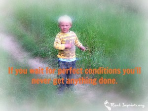 If you wait for perfect conditions