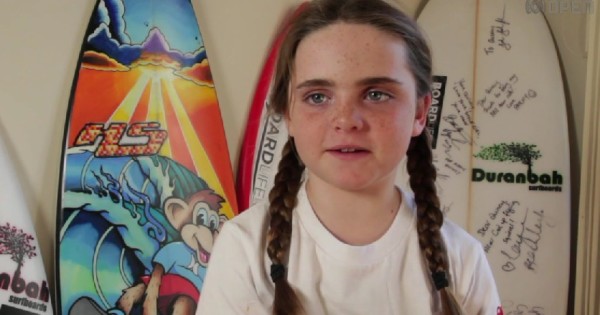 6 Year Old Surfer Girl Rides Huge Waves but That’s Not All She Does…