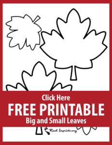 Free Printable Big and Small Leaves