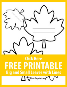 Free Printable Big & Small Leaves with Lines