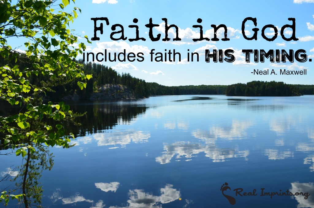 Quote - Faith in His TIming 