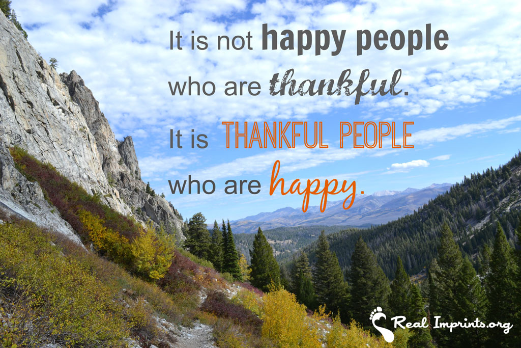 Thankful people are happy