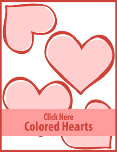 Free printable colored hearts
