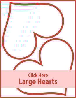 Free printable large hearts