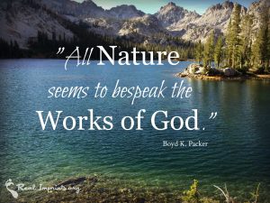 All nature seems to bespeak the works of God