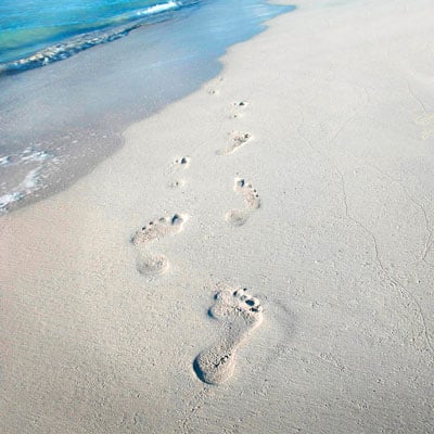 Footprints in the sand